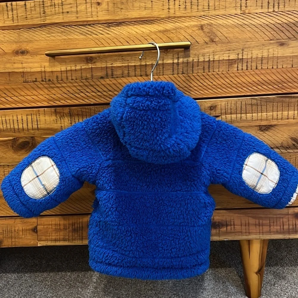 Patagonia Baby Reversible Hooded Jacket with Blue Lining